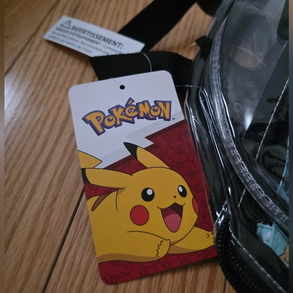 Pokemon Clear Backpack with Removable Pouch Plus Bonus Trading Card Fun Pack - Picture 14 of 15